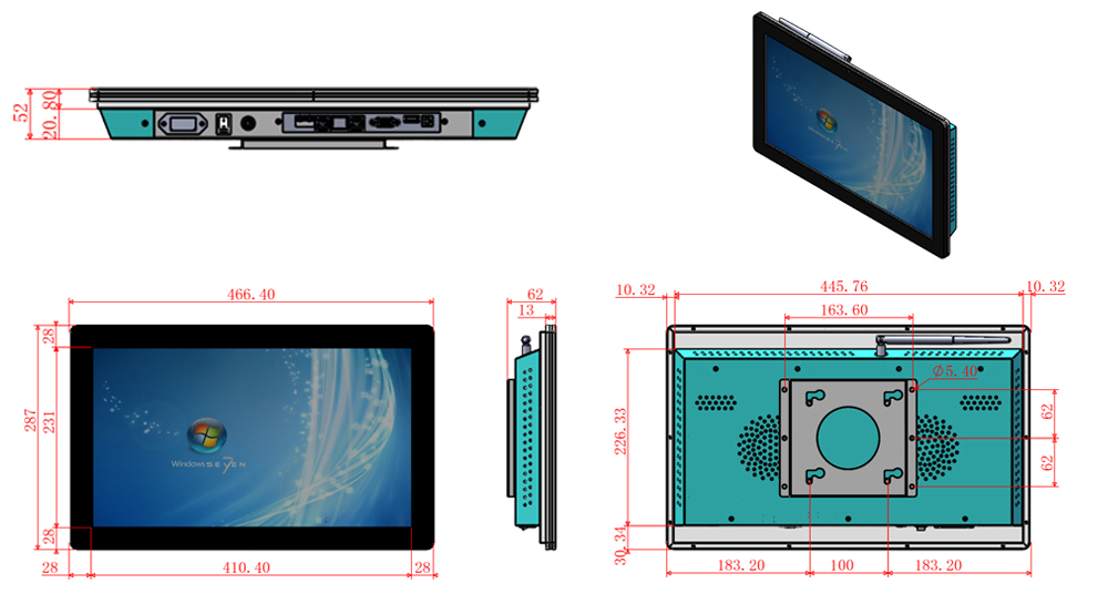 18.5 Inch Wall Mounted Advertising Display