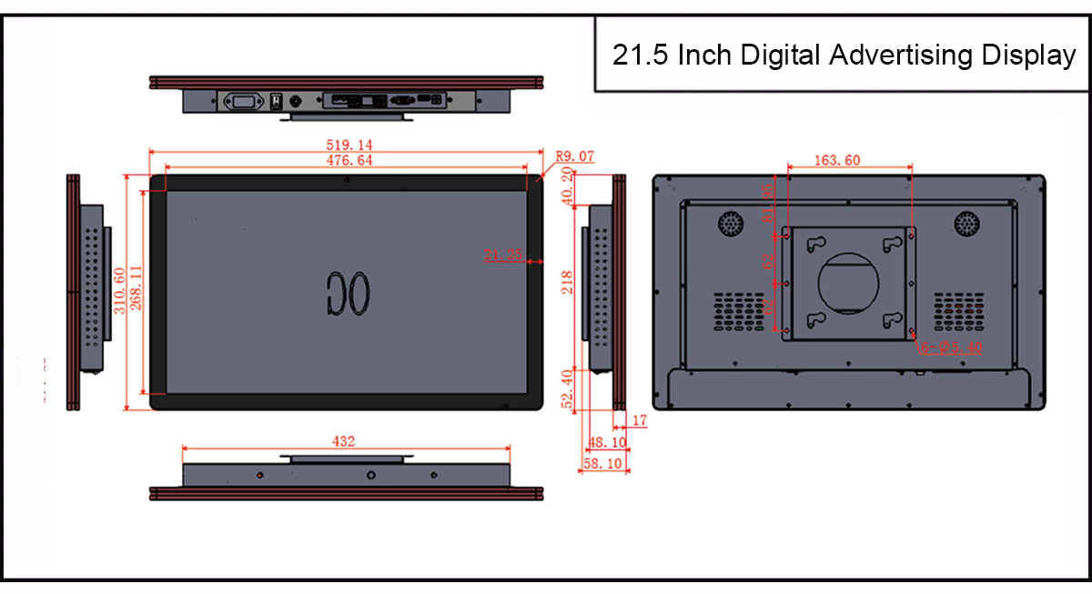 Wall-Mounted Digital Advertising Display