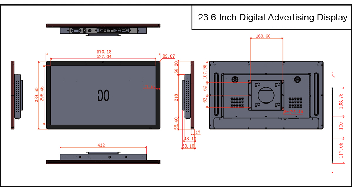 Wall-Mounted Digital Advertising Display