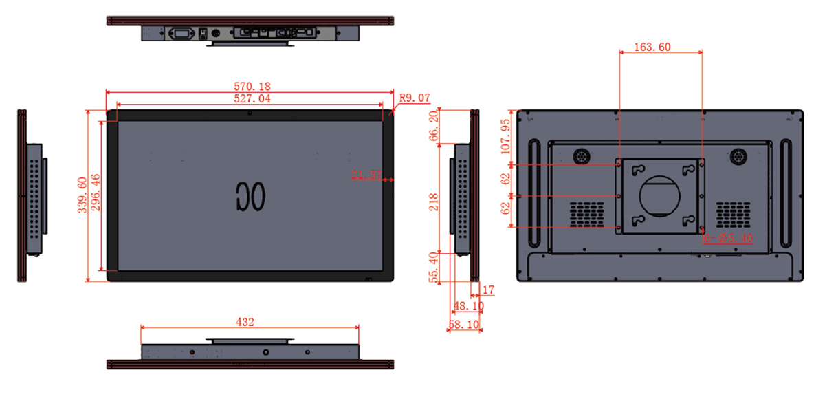 23.8 Inch Wall Mounted Advertising Display