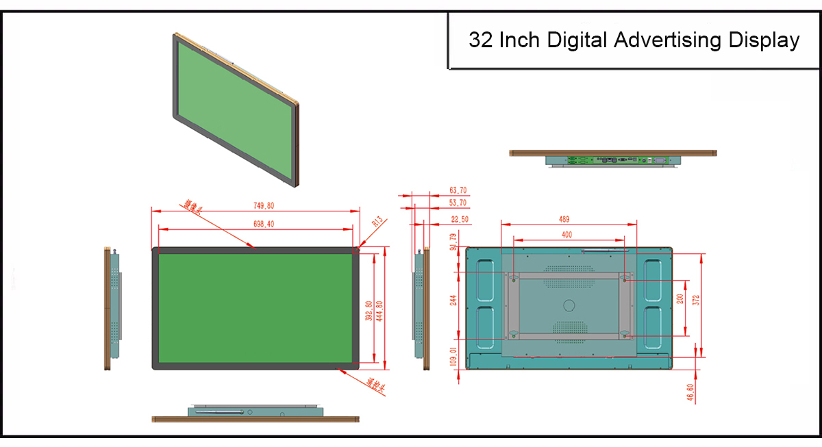 Wall-Mounted Digital Advertising Display