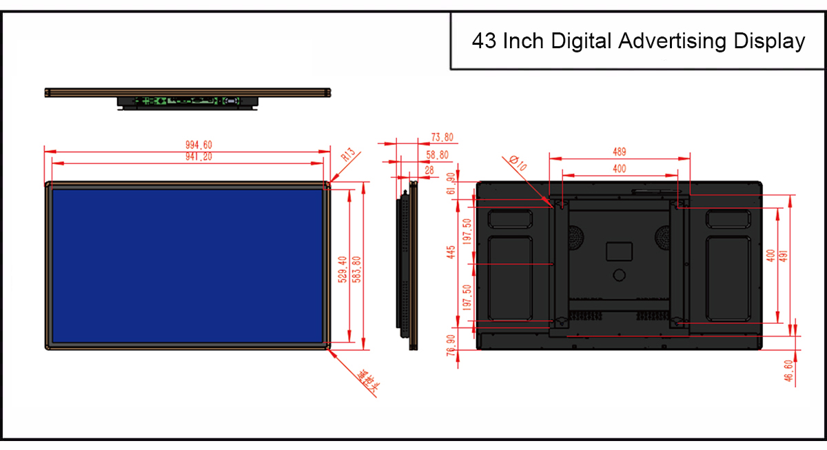 Wall-Mounted Digital Advertising Display