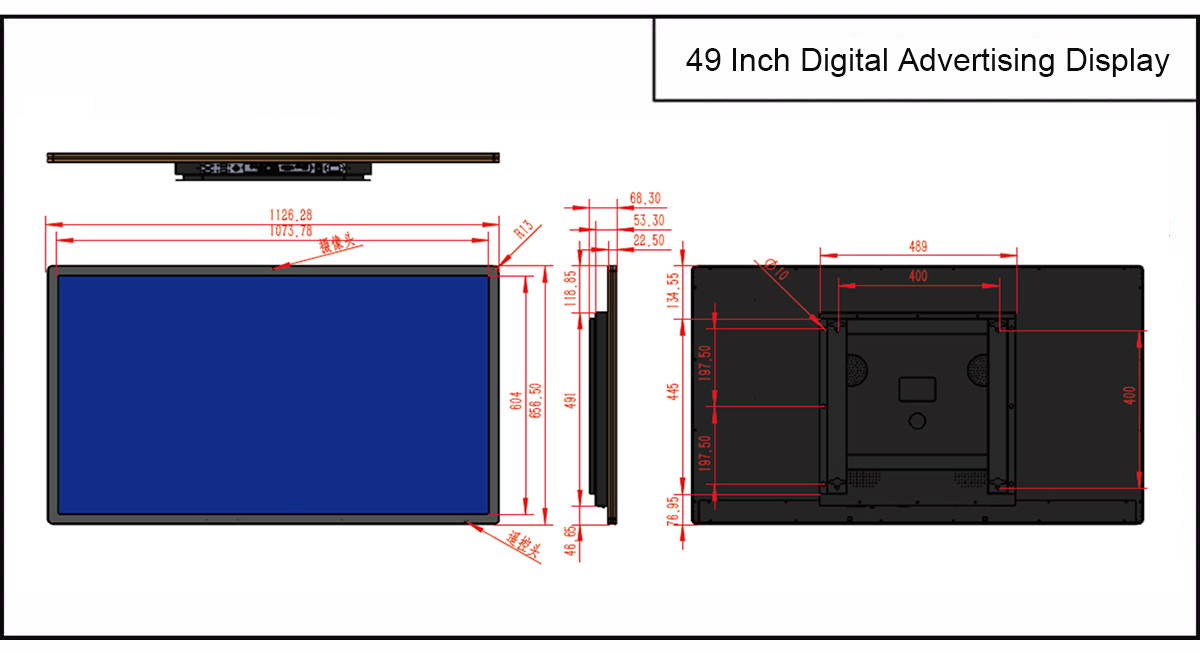 Wall-Mounted Digital Advertising Display