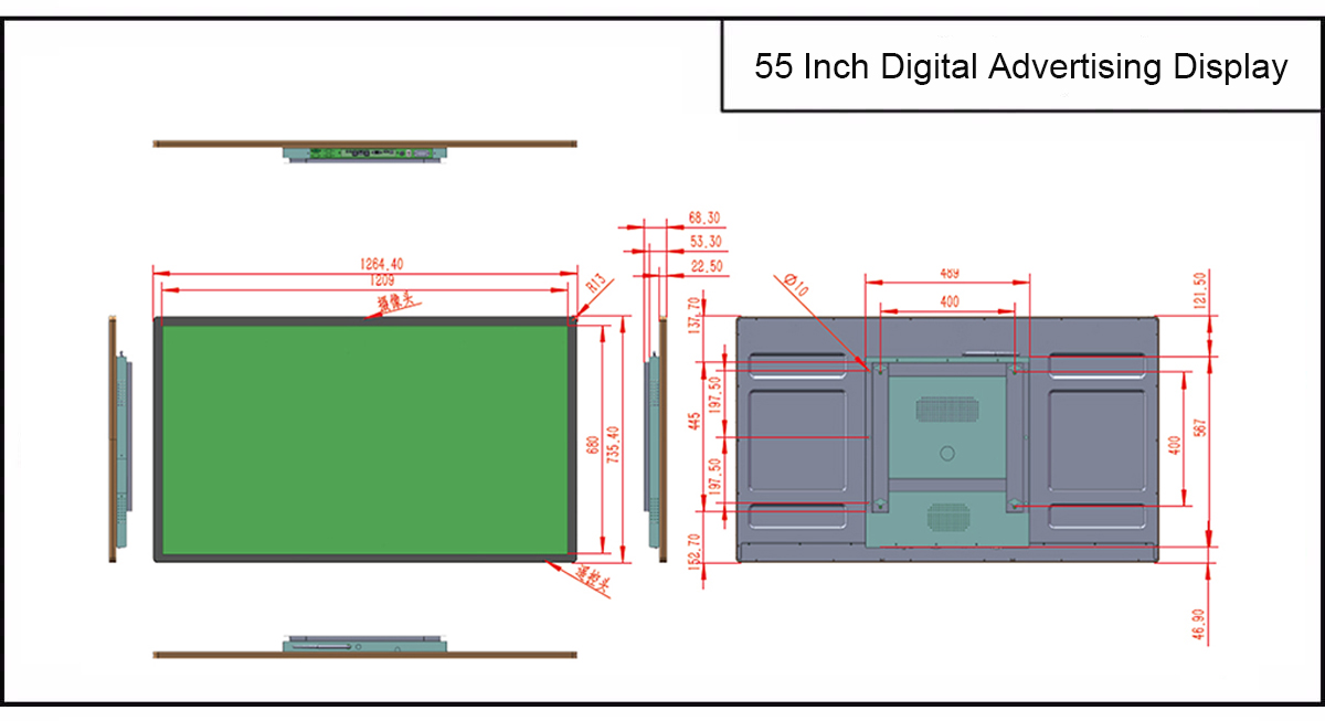 Wall-Mounted Digital Advertising Display