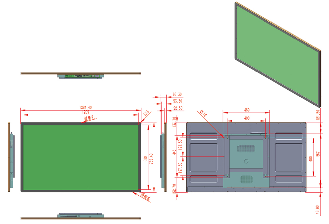 55 Inch Wall-Mounted Digital Advertising Display
