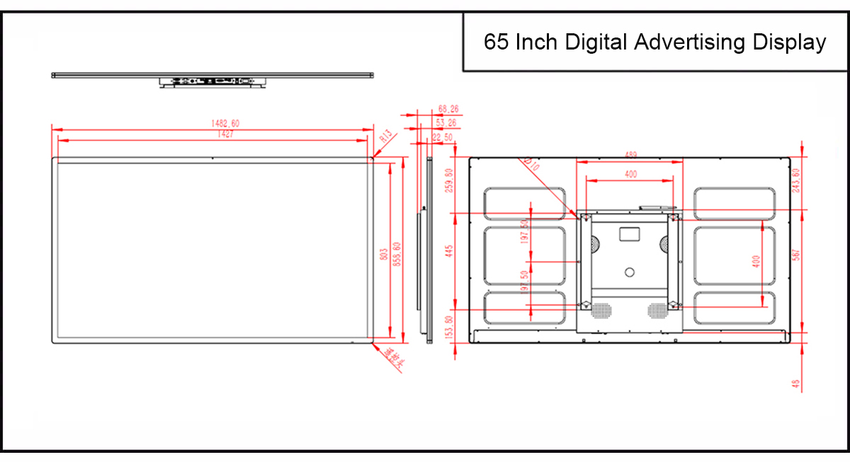 Wall-Mounted Digital Advertising Display