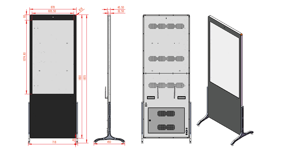 49 Inch Freestanding Digital Advertising Display